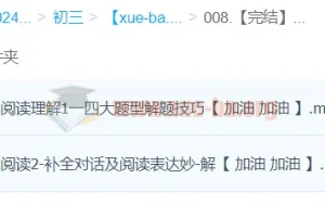 2024中考英语阅读理解一本通（完结版）