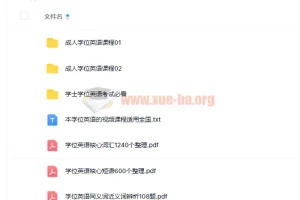 大学英语成人函授与自考学士学位英语课程（全国通用）19.7G视频教程