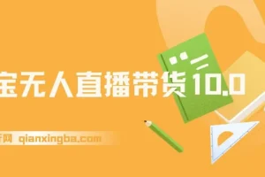 淘宝无人直播带货10.0教程，2025年蓝海风口，操作简单易上手