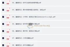 暴雪秒记全套：小初高英语单词、语法与考点速记资料包