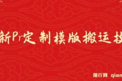 Pr定制模版搬运技术实操教程，中视频过审与变现全流程解析