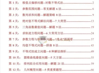 2026版高考数学破题秒杀36大招 219页PDF学习文档