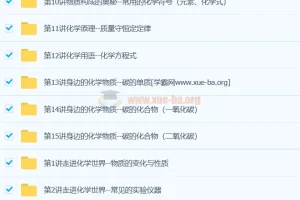 初三新生化学暑假预习领先班（15讲全）陈谭飞