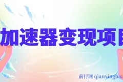 加速器变现项目实操教程，寒假风口期一部手机轻松日入1000+