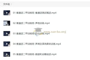 普通话课程资料包（含二甲训练营与精讲班）【2.74 GB】