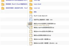 若依框架全套教程与插件集成包（前后端分离/微服务/不分离三版本）