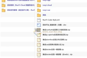 若依框架全套教程与插件集成包（前后端分离/微服务/不分离三版本）