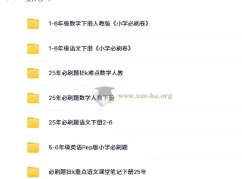 理想树《小学必刷题必刷卷·2025春》下册全科合集（人教版）