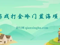 游戏打金冷门蓝海项目 手机简单操作 单机收入100+ 可批量复制操作