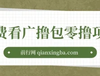 免费看广告撸包零撸项目，日入500+实操教程
