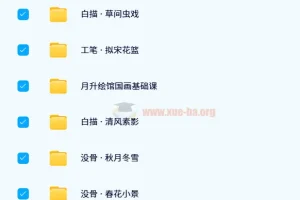 月升绘馆绘画课程合集：11套系统国画教学视频