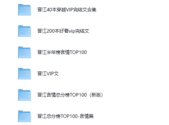 各大网站VIP完结小说精选合集（TXT格式）