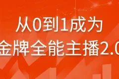 从0到1成为金牌全能主播2.0：系统化主播成长实战课程