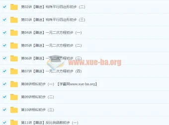 初三数学年卡尖子班（全国北师版）系统复习与拔高课程