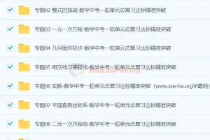中考数学一轮总复习专题讲义训练