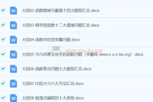 2024高考数学重难点题型突破资料包