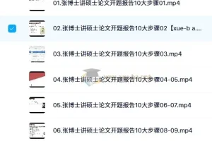张博士讲硕士毕业论文开题报告（第5期）——10大步骤全解析