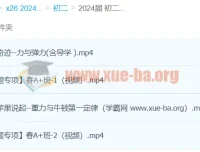 2024初二物理何勇A+寒假班（春上）课程资源