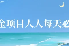 掘金项目：每日稳定收益20-50元，单号轻松操作指南