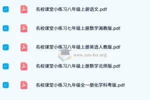 名校课堂小练习：初中全科同步练习资料合集