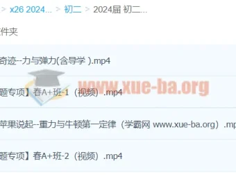 2024初二物理何勇A+寒假班（春上）课程资源