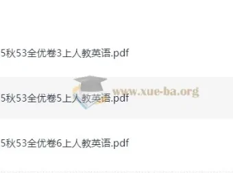 2025秋3-6年级小学英语上册人教PEP版《53全优卷》电子版