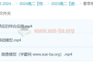 2024高中物理高二春季班 谢丽荣精讲课程