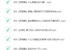 赚钱认知：喜马拉雅被下架节目集锦（9集全）MP3有声书