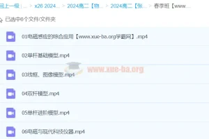 2024高二物理 张展博物理 春季班 核心专题精讲