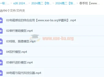 2024高二物理 张展博物理 春季班 核心专题精讲