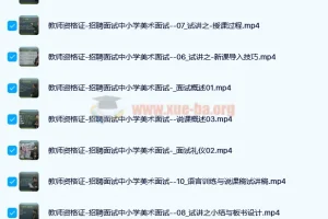 中小学美术面试说课试讲通关班14讲（辅助资料第一套）