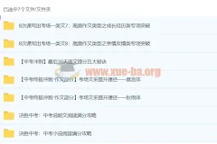 初中语文专题包：中考阅读与作文冲刺攻略合集
