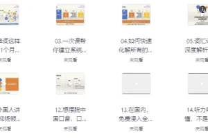一个月记忆20000单词：象形记忆+词根词缀+美语发音英语学习视频合集