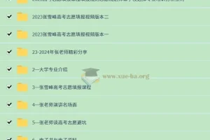 2024张雪峰高考志愿填报课 最新整理合集