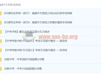 初中语文专题包：中考阅读与作文冲刺攻略合集