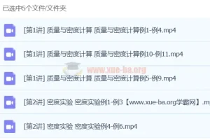 初中物理密度计算与实验专题精讲