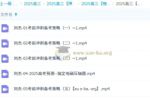 刘杰2025高三高考物理冲刺班备考策略与预测课程