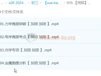 2024中考物理复习冲刺课程完结版