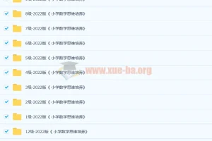 2022版《小学数学思维培养》1-12级全套PDF