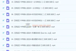 2024中考英语语法一本通：核心考点精讲视频课
