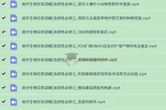 高中生物实验视频全集（必修+选修）系统讲解