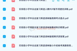 实验班小学毕业总复习（2024版）全科备考资料