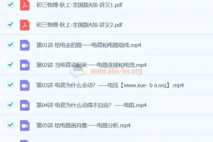 2024初三中考物理 杨萌 A+秋季班 系统课程