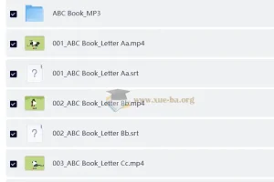 幼儿英语启蒙动画《字母书 ABC Book》音视频+电子书全套