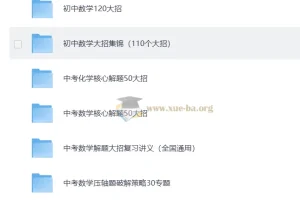 初中数理化解题大招系列合集——中考压轴题突破必备资料