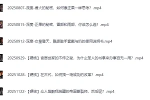 《B站充电专属视频合集》渤海小吏 (更至20251122)