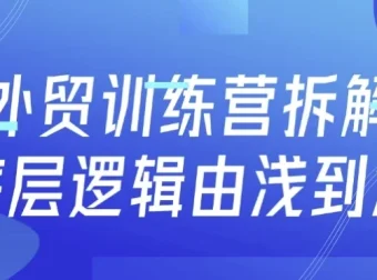 外贸训练营：从底层逻辑到实战技巧的系统课程