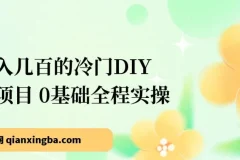 冷门DIY项目新手实操指南：0基础也能上手，日入几百的变现思路