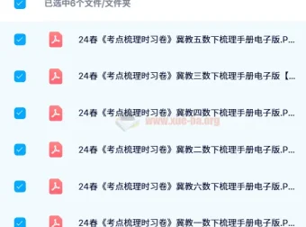 24春王朝霞考点梳理手册（冀教数学1-6年级下册）电子版