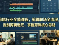 剪辑行业全能实战课，从入门到接单全流程解析，打通职业发展关键路径